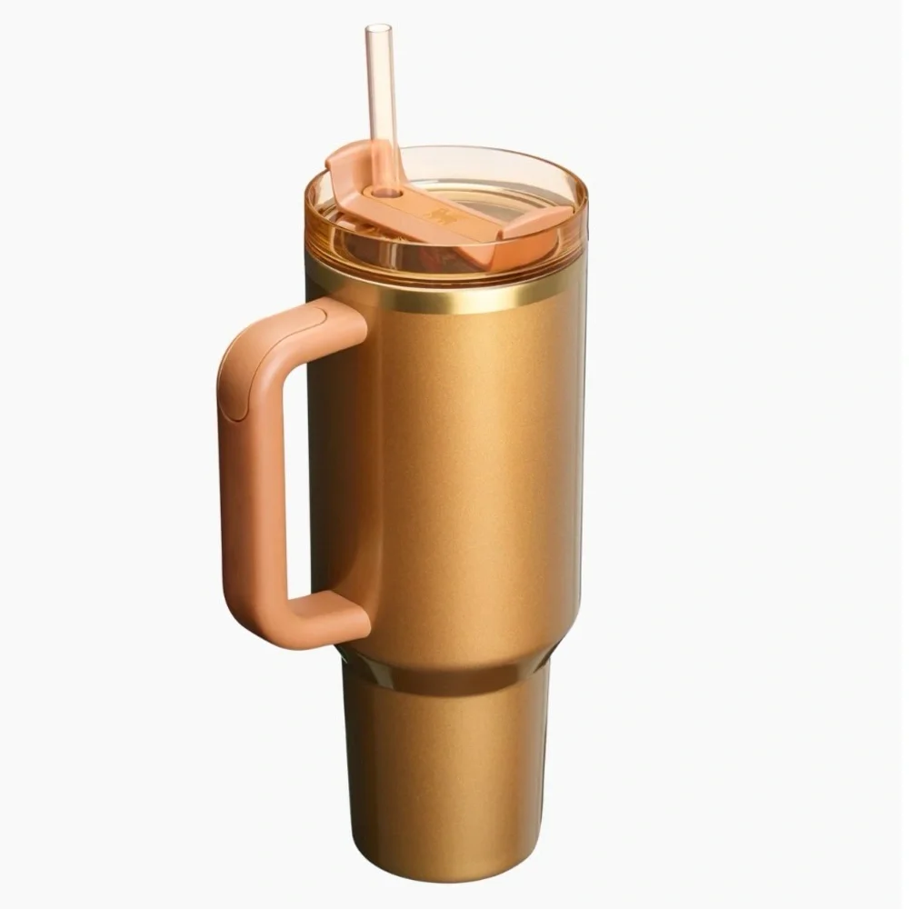 Stanley The Quencher H2.0 FlowState Tumbler 40 oz Copper Tinsel - NEW IN BOX - Picture 2 of 7